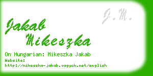 jakab mikeszka business card
